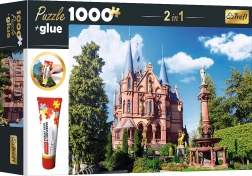 Trefl sada 2v1 puzzle Zámok Drachenburg, Nemecko 1000 dielikov s lepidlom