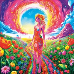 Puzzle kvetinová stezka 1023 dielikov