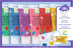 Farby na prsty DJECO v tube žiarivé