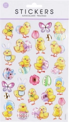 Nálepky s veľkonočnými kuriatkami