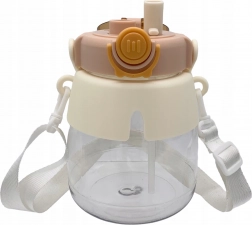 Detská fľaša na vodu so slamkou a popruhom 1 l