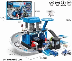 Parkovací set s políciou a kovovými autami