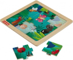 Drevené puzzle s motívom hmyzu Fisher-Price