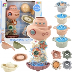 Hračky do Vany Ponorka Kelímky s Prísavkami 9 ks