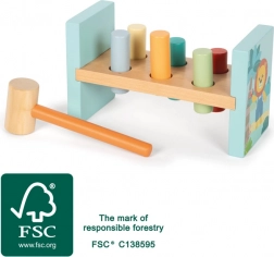 Drevená zatĺkačka priatelia z džungle