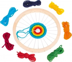 Drevený okrúhly tkáčsky stav Goki