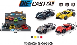 Kovový model pretekárskeho auta s funkciou pull-back