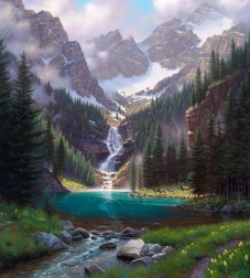 Diamantové maľovanie Horský potok 30x40 cm