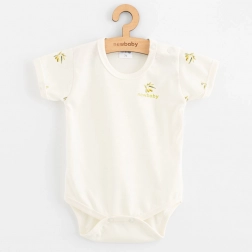 Dojčenské body z organickej bavlny NEW BABY Olivy, krátky rukáv