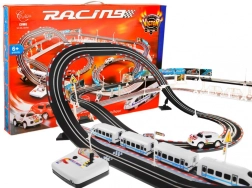 Obrovská závodná dráha 2v1 s elektrickým vlakom 20 km/h