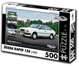Puzzle Retro-autá Škoda Rapid 136 (1988) – 500 dielikov