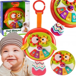 Woopie interaktívna hračka sova s klavírikom a šuštiacim chvostíkom