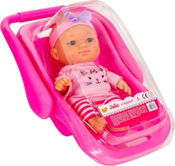 Bábika Julka v ružovom nosidle s vaničkou