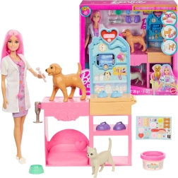 Barbie veterinárka – klinika pre miláčikov s odliatkami