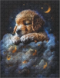 Detské puzzle Psík v oblakoch, 300 dielikov