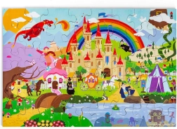Bigjigs Toys puzzle Fantazijný svet – podlahové drevené puzzle