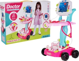 Mobilná súprava na resuscitáciu ružová na batérie