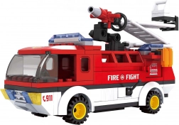 Kompatibilná stavebnica BLOXO hasiči – auto, 170 dielov