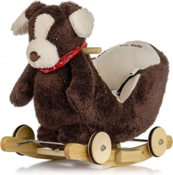 Hojdací psík s melódiou a kolieskami MILLY MALLY Polly Plus Brown Dog