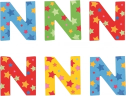 Bigjigs Toys hviezdičkové drevené písmeno N