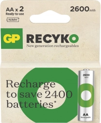 Nabíjateľné batérie GP ReCyko AA Ni-MH 2600mAh 2ks