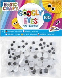 Nalepovacie pohyblivé očká čiernobiela
