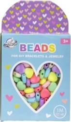 Sada korálikov – srdiečka + 1 meter šnúrka