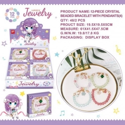 Korálkový náramok s kvetinovým motívom