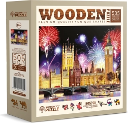 Drevené puzzle Nočný Londýn 505 dielikov – WOODEN CITY