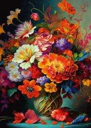 Dino puzzle kvety vo váze 1000 dielikov