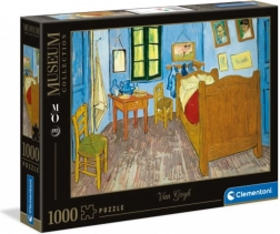 Puzzle 1000 dielikov Museum – Spálňa v Arles od Vincenta van Gogha (Clementoni)