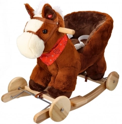 Hojdací koník s kolieskami a sedadlom