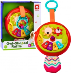 Interaktívna závesná sova s pohyblivými prvkami a klavírom