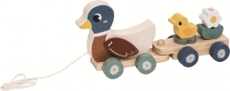 ťahacia drevená hračka kačacia rodinka