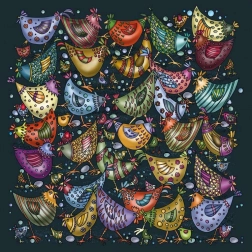 Štvorcové puzzle Palapeli – kopa kuriatok, 239 dielikov