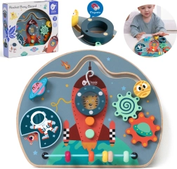 Drevená manipulačná tabuľa raketa 6v1 – CLASSIC WORLD