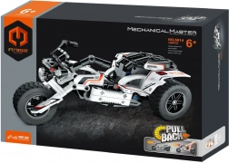 Stavebnica trike motorky s naťahovacím pohonom, 198 dielikov