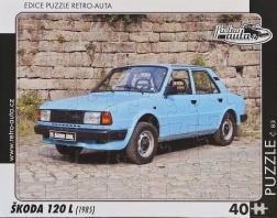 Retro autá puzzle Škoda 120 L 40 dielikov