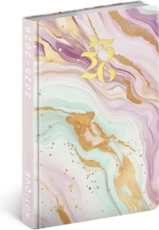 Diár NOTIQUE Petito - Ružový mramor