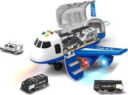 Policajné lietadlo s nákladným priestorom a 3 autíčka