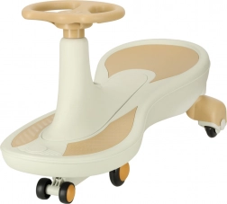 Gravitačné odrážadlo s LED kolesami a hudbou, 76 cm, béžovo‑biele, nosnosť 100 kg