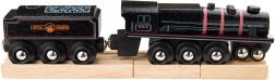 Drevená replika parnej lokomotívy Bigjigs Rail Black 5