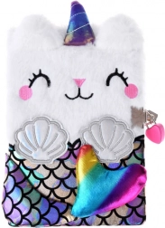 Denník s kľúčikom Mačací Jednorožec Morská Panna