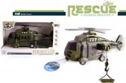 vojenská záchranná helikoptéra so svetlom a zvukom 1:16