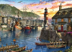 Puzzle Východ slnka v prístave 500 dielikov Ravensburger