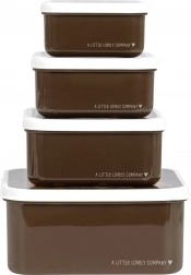 Sada štyroch desiatových krabičiek A Little Lovely Company – Medvede