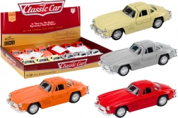 Klasické kovové auto 1:32 s otváracími dverami a zotrvačníkom