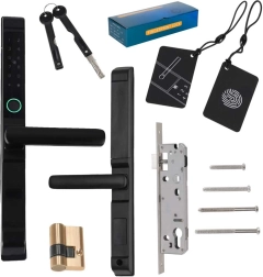 Inteligentný dverový zámok s klávesnicou, odtlačkom prsta a kartou