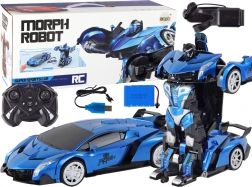 Robotické auto transformácie R/C 1:10 Modré ovládanie gestami