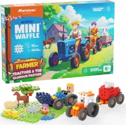 Stavebnica Mini Waffle Farmer – traktory a lúka 110 ks Marioinex